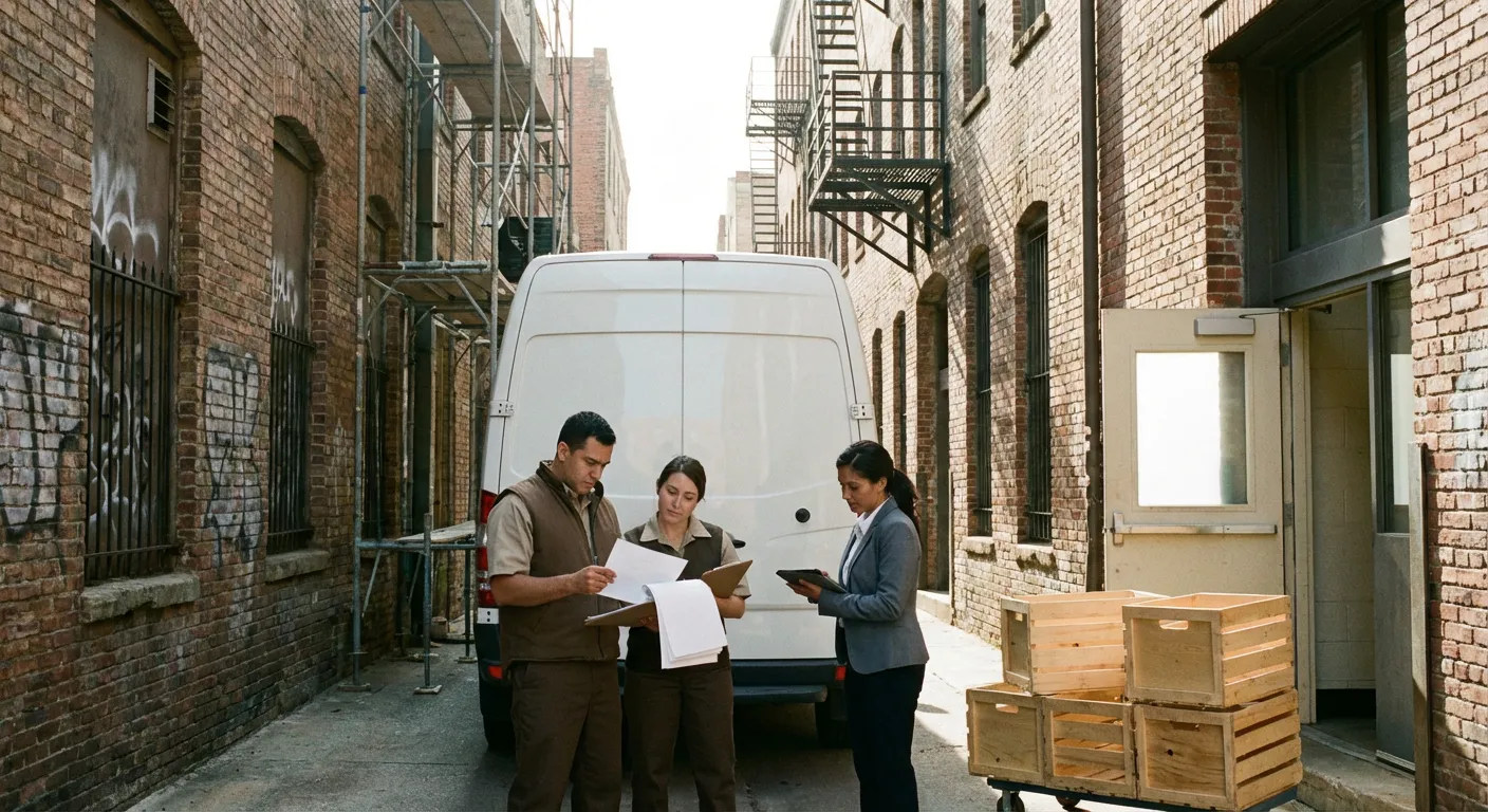 Allentown alley delivery access and clearance check