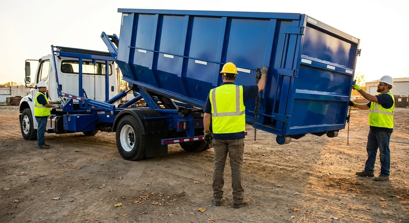 Commercial debris containment dumpster in Allentown, PA