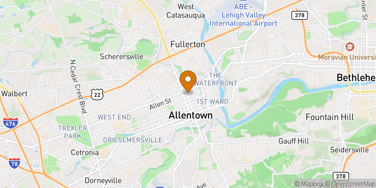 neighborhood map neighborhood map in Allentown, PA