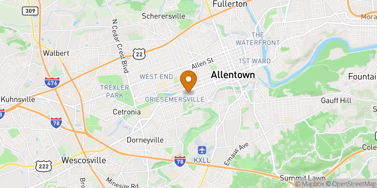 neighborhood map neighborhood map in Allentown, PA