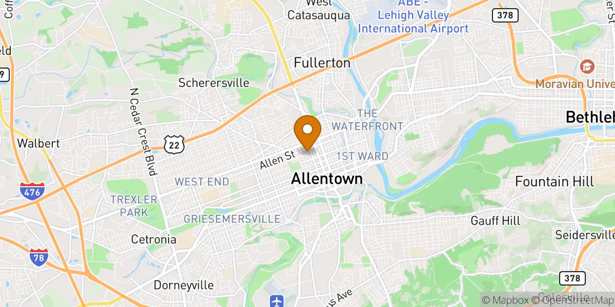 neighborhood map neighborhood map in Allentown, PA